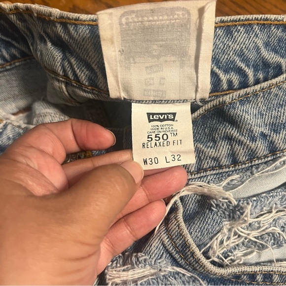 VTG Levi's Orange Tab Furst Of A Kind Heavy Distressed Cut Off Mini Shorts 30 - Picture 7 of 14